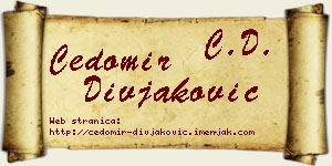 Čedomir Divjaković vizit kartica